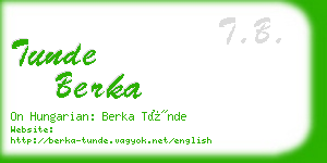 tunde berka business card